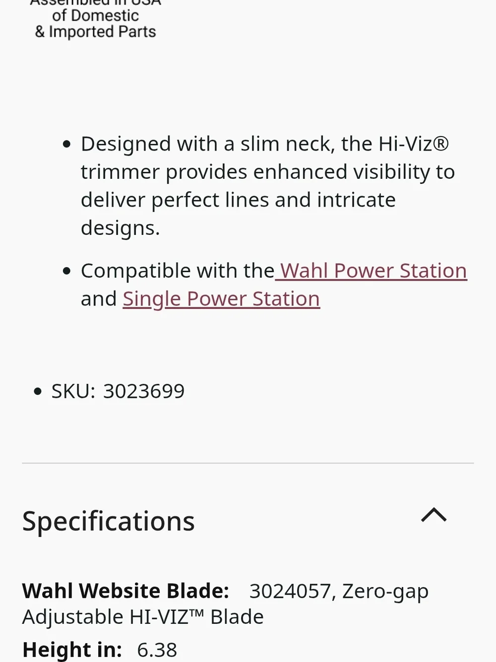 WAHL Hi-Viz High Visibility Silver Trimmer